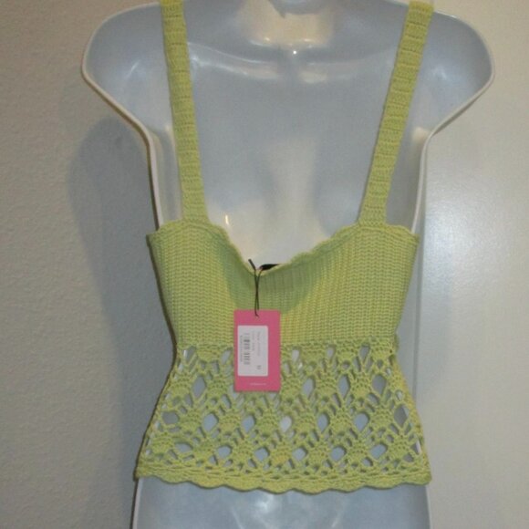 EDIKTED WOMEN'S DANIIKA SAGE CROP COCHET TOP - Picture 6 of 6